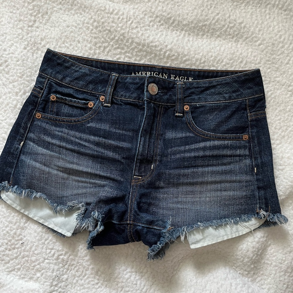 American Eagle high rise jean shorts